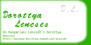 dorottya lencses business card